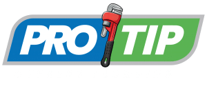 Pro Tip banner with red and black wrench with tagline in white that reads Plumbing Concepts INC.